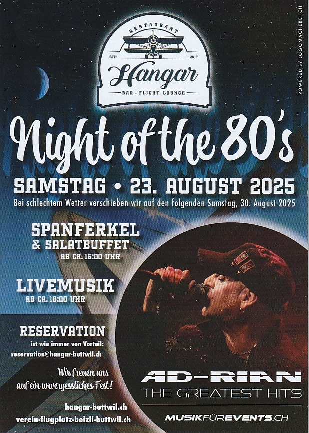 Anlass Night of the 80's